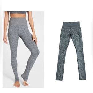NEW Athleta Women’s Exhale Stash Pocket Heel Tight Leggings Spacedye Gray Sz XSP